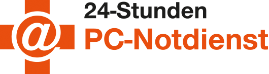 24-Stunden-PC-Notdienst Logo mit Schriftzug